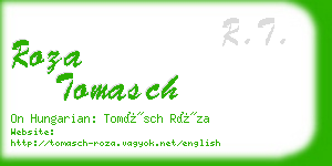 roza tomasch business card